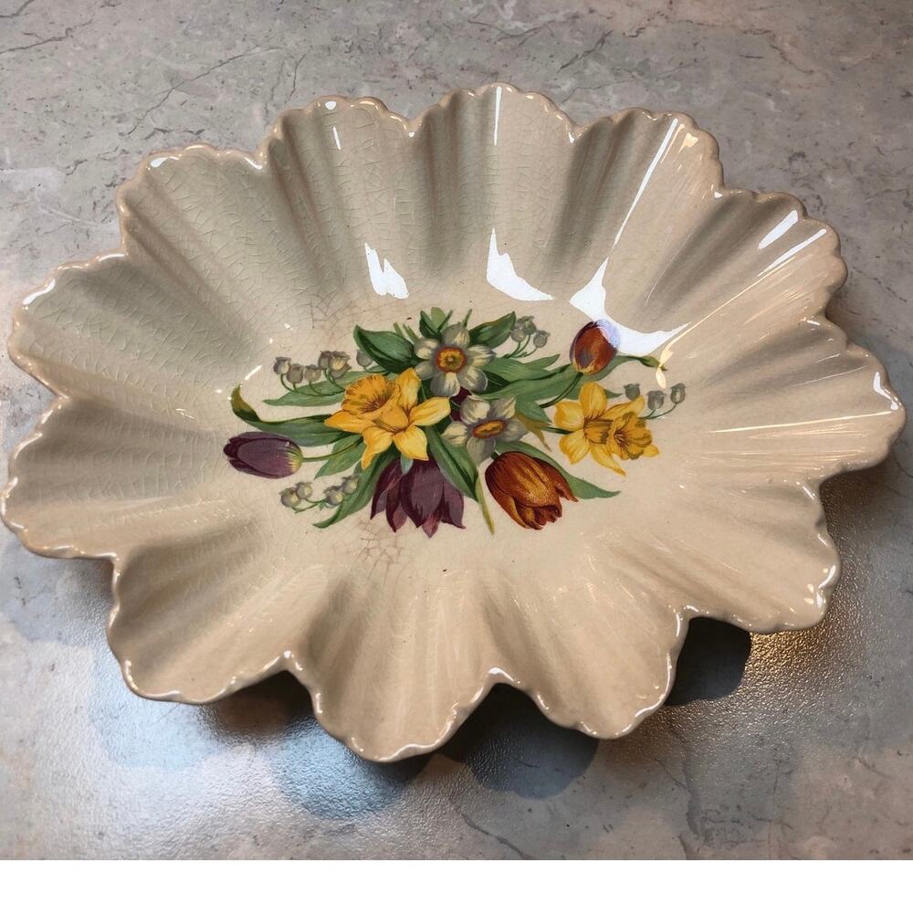 Fondeville dish/ soap/trinket dish rose, floral pattern,  China made in England